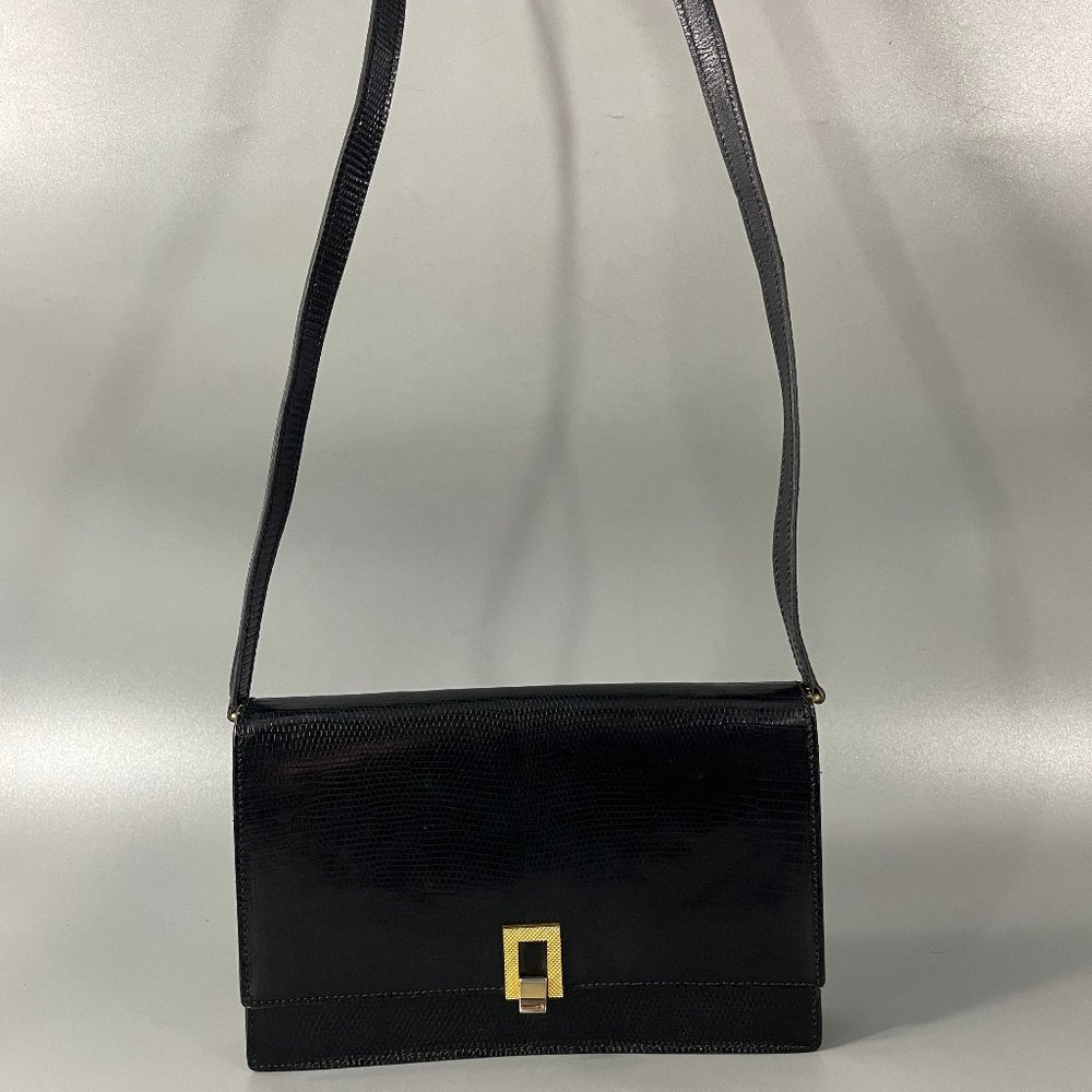 Vintage Lederer Madision ave. at 56st. Made in France Lizard Leather Pur…